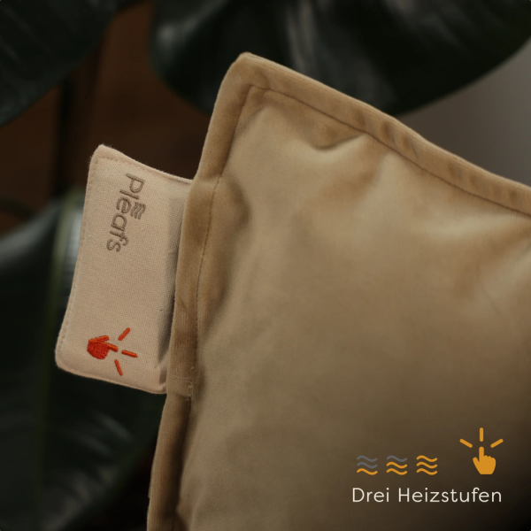 Pleafs Heizkissen Plush 45x60cm Crewel Tan, 1 Stk